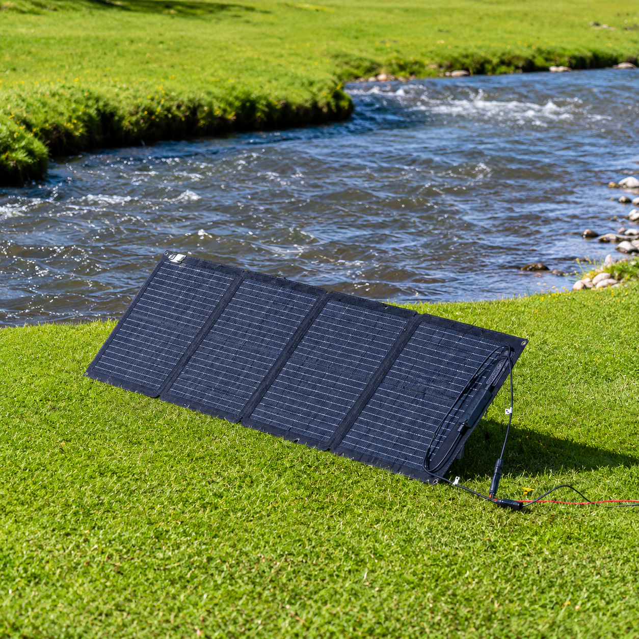 110-Watt Portable Solar Panel, Foldable Solar Charger Chainable for Power Station /Generator, Waterproof for Outdoors