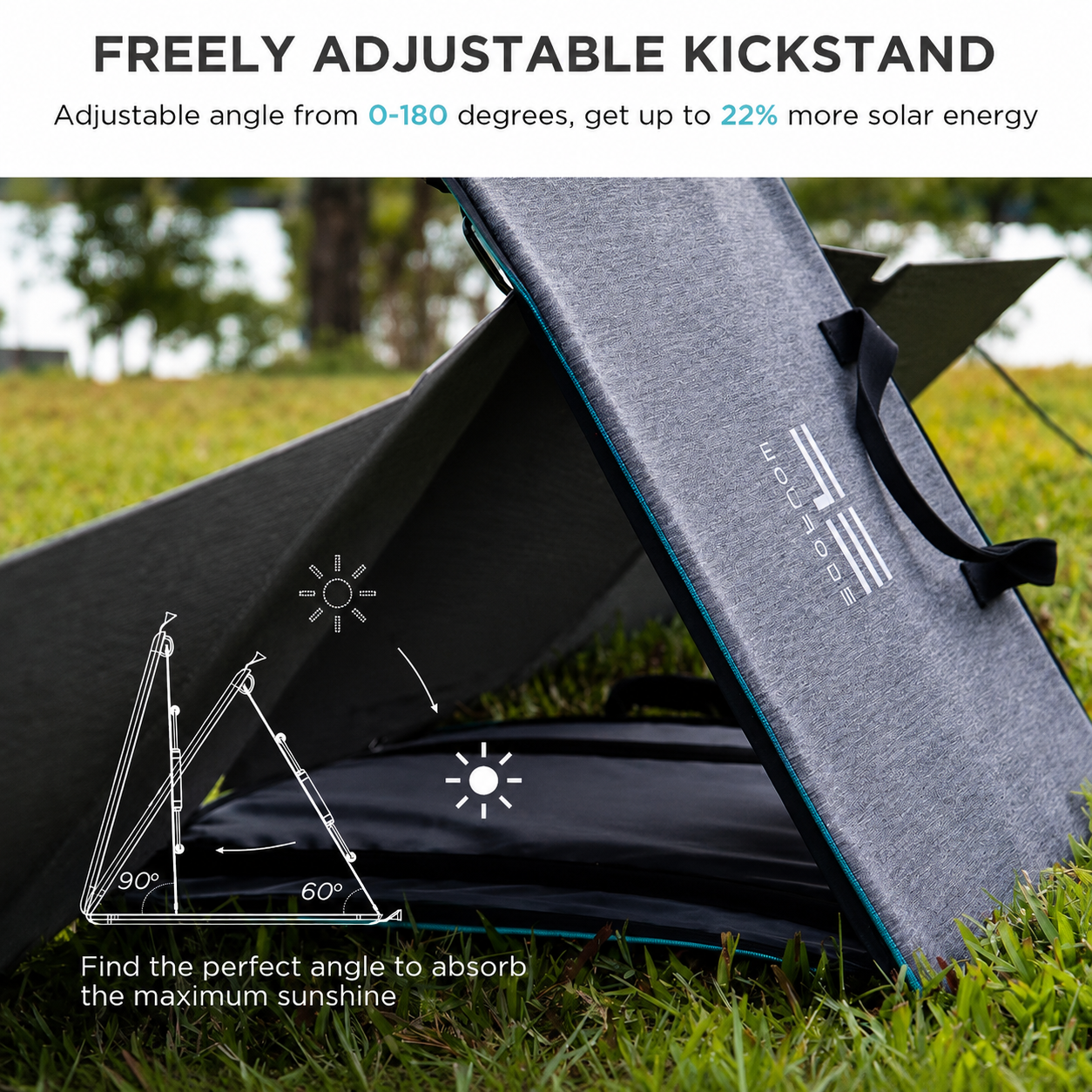110-Watt Portable Solar Panel, Foldable Solar Charger Chainable for Power Station /Generator, Waterproof for Outdoors